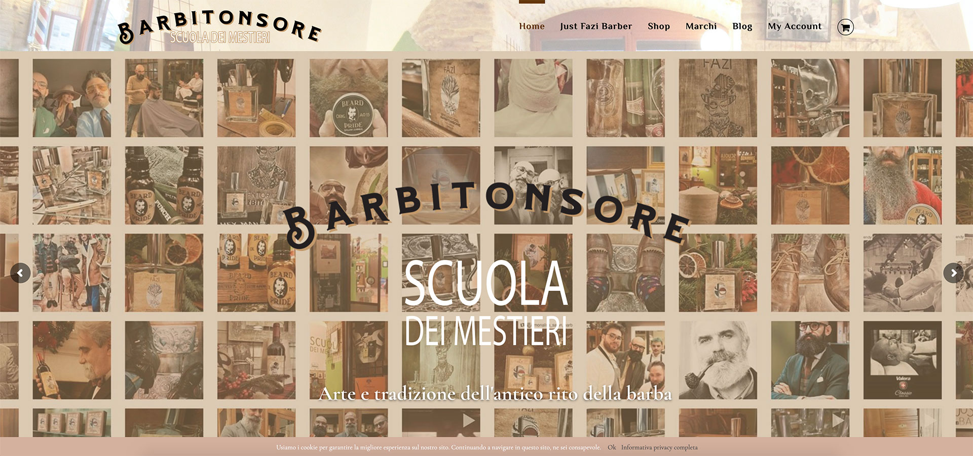 Progetto Barbitonsore.com realizzato da Biagio Roggia