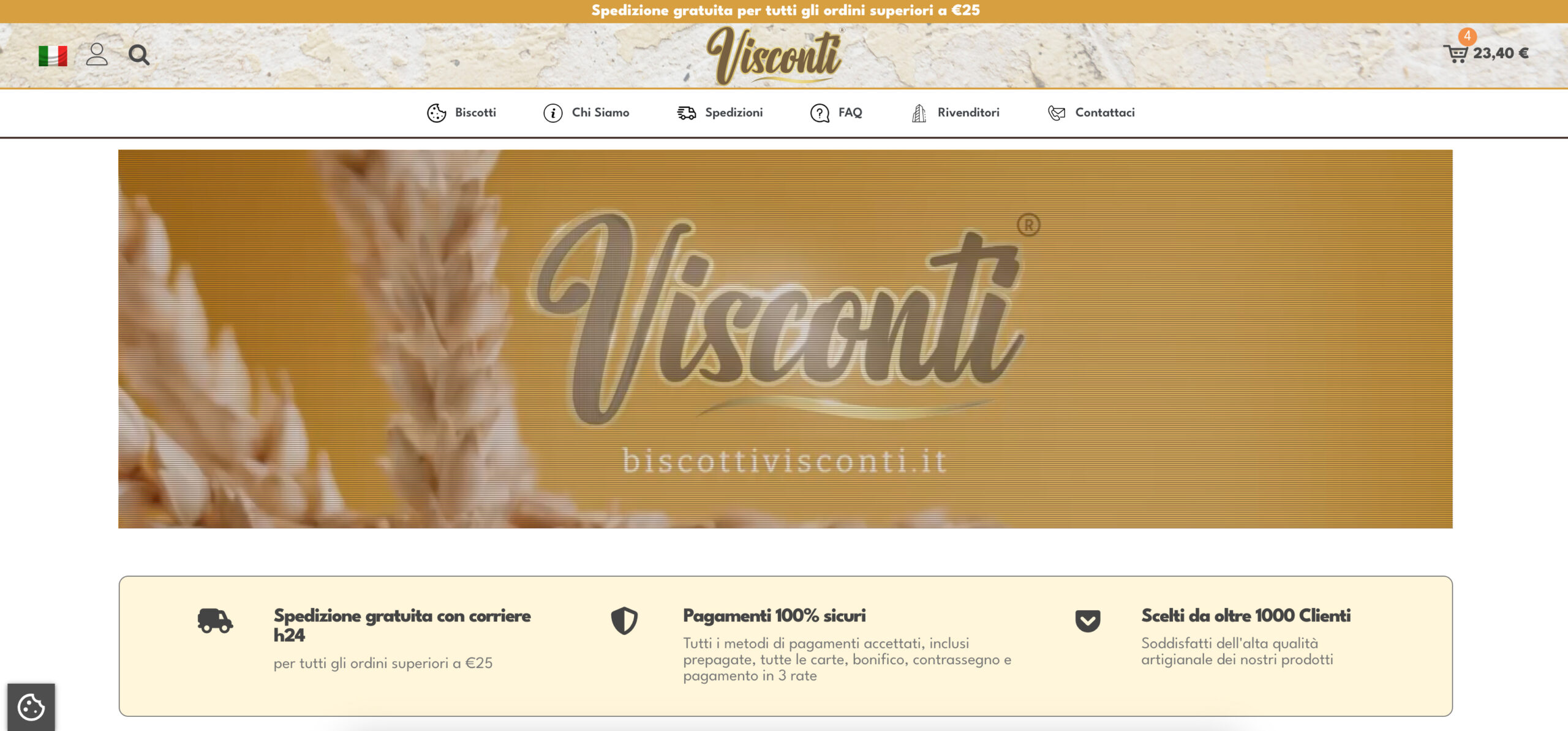 Progetto BiscottiVisconti.it realizzato da Biagio Roggia