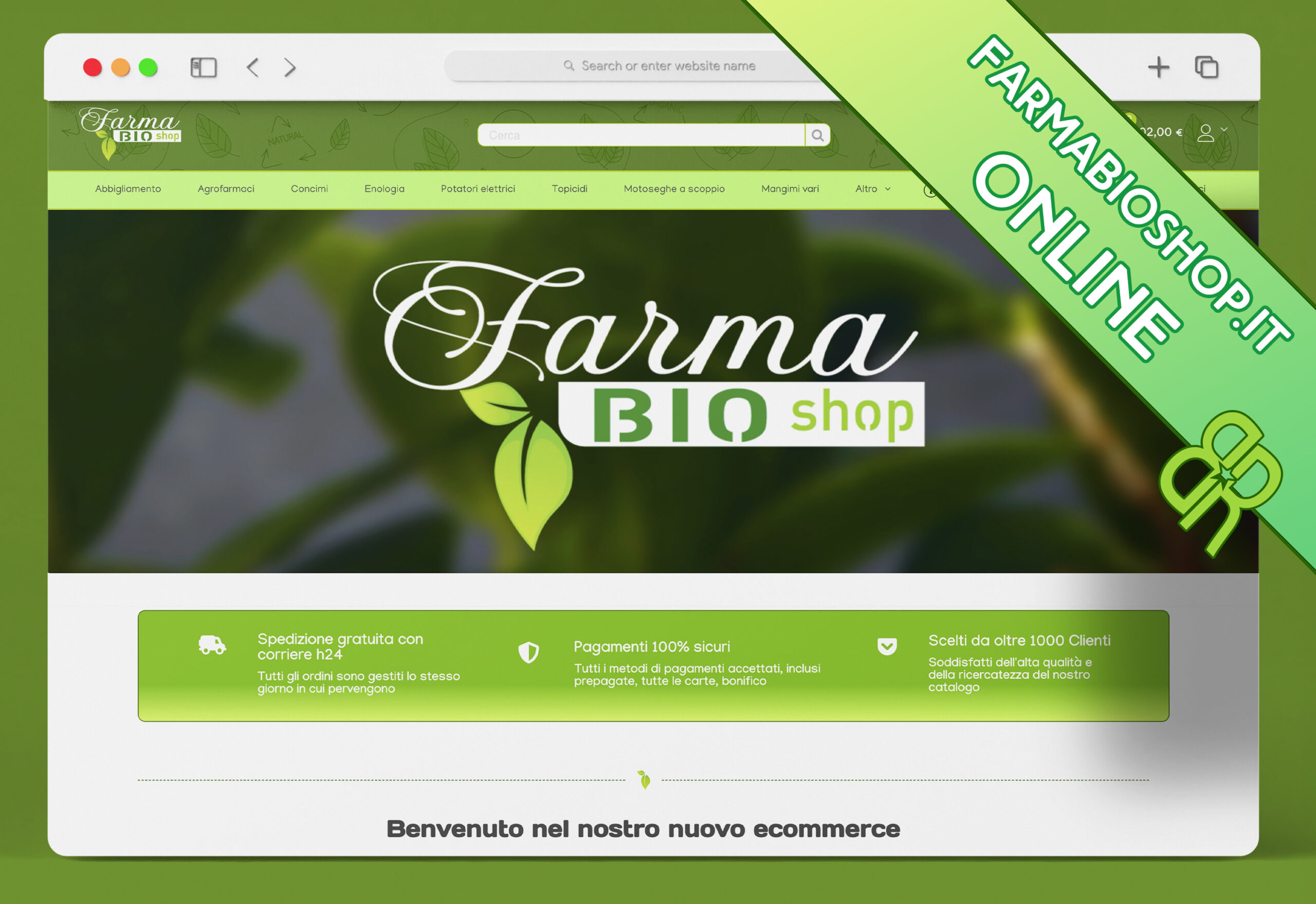 Progetto Farmabioshop.it realizzato da Biagio Roggia