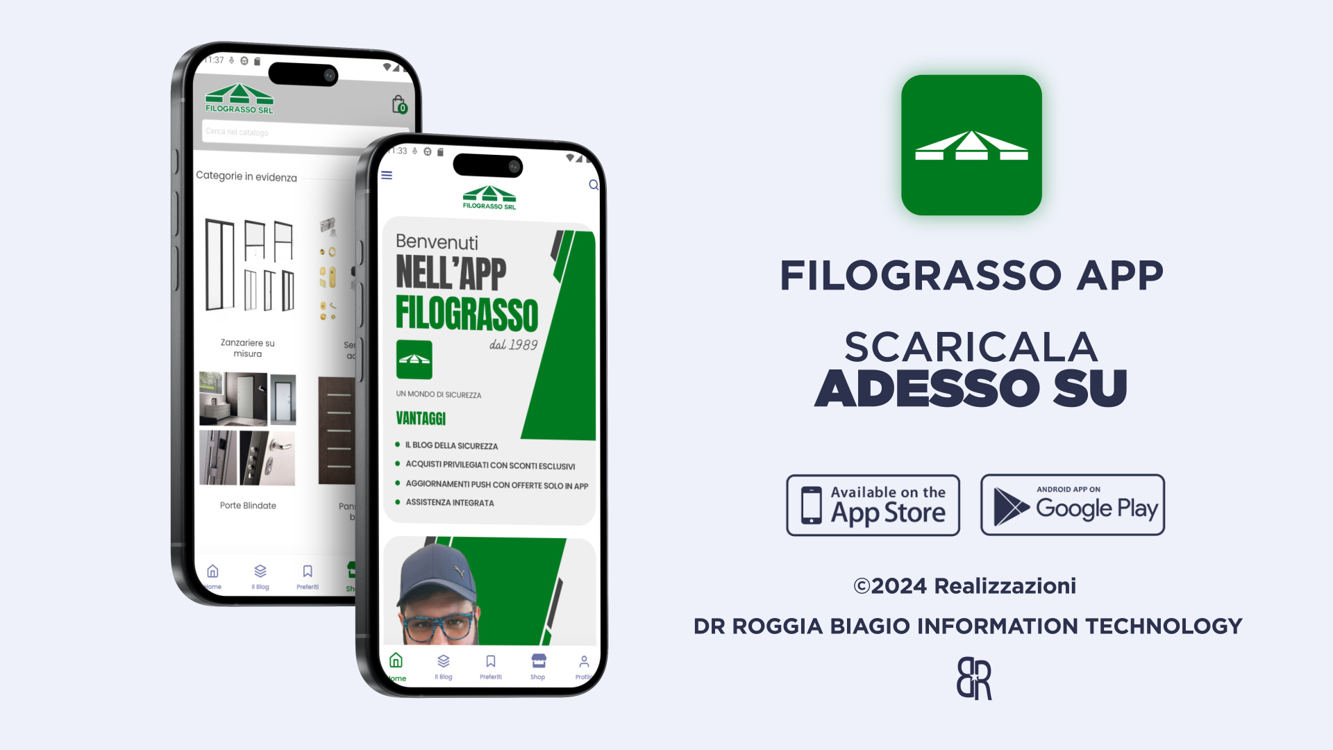 Progetto Filograsso srl app realizzato da Biagio Roggia