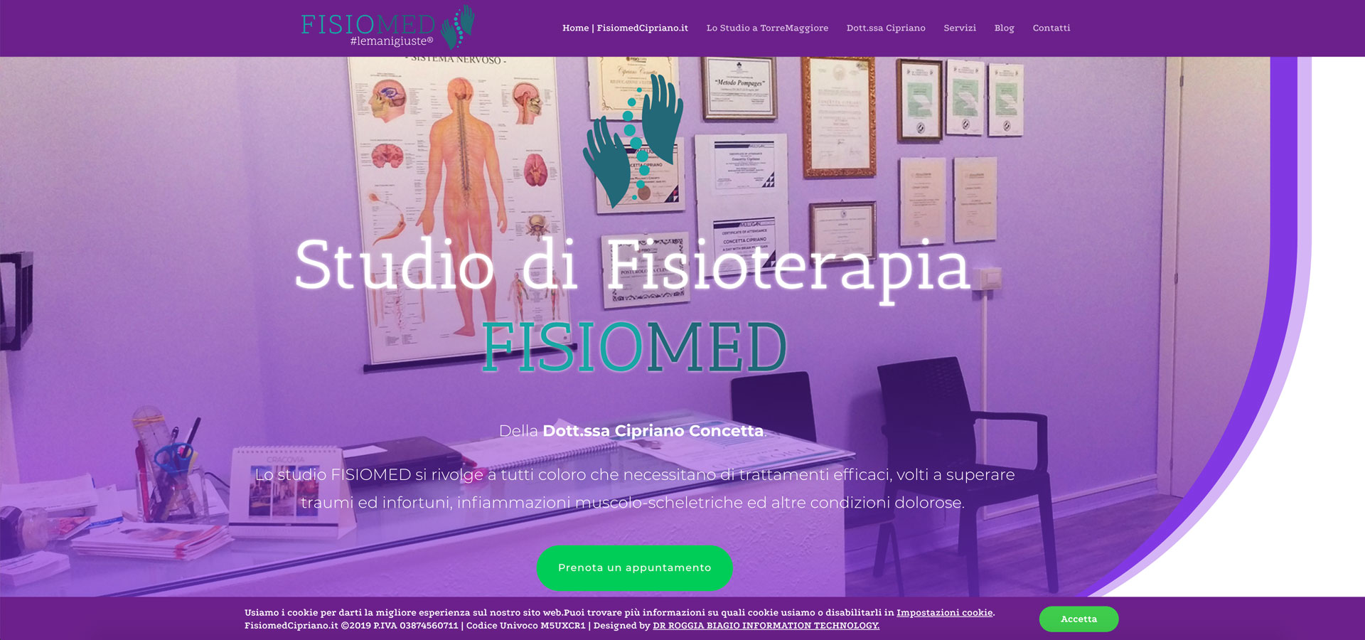 Progetto FisiomedCipriano.it realizzato da Biagio Roggia