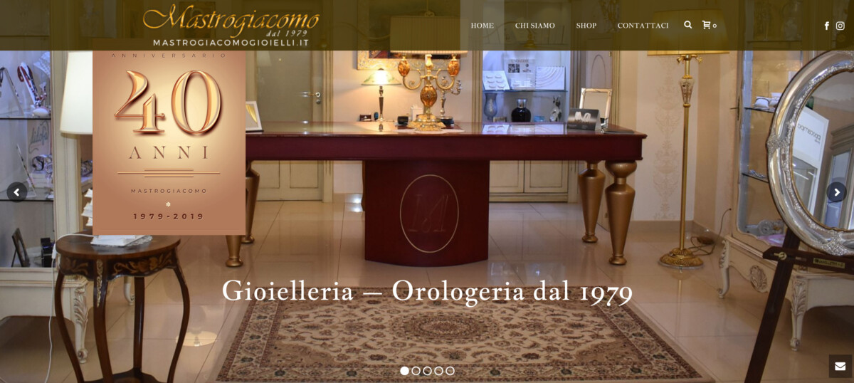 Progetto mastrogiacomogioielli.it realizzato da Biagio Roggia